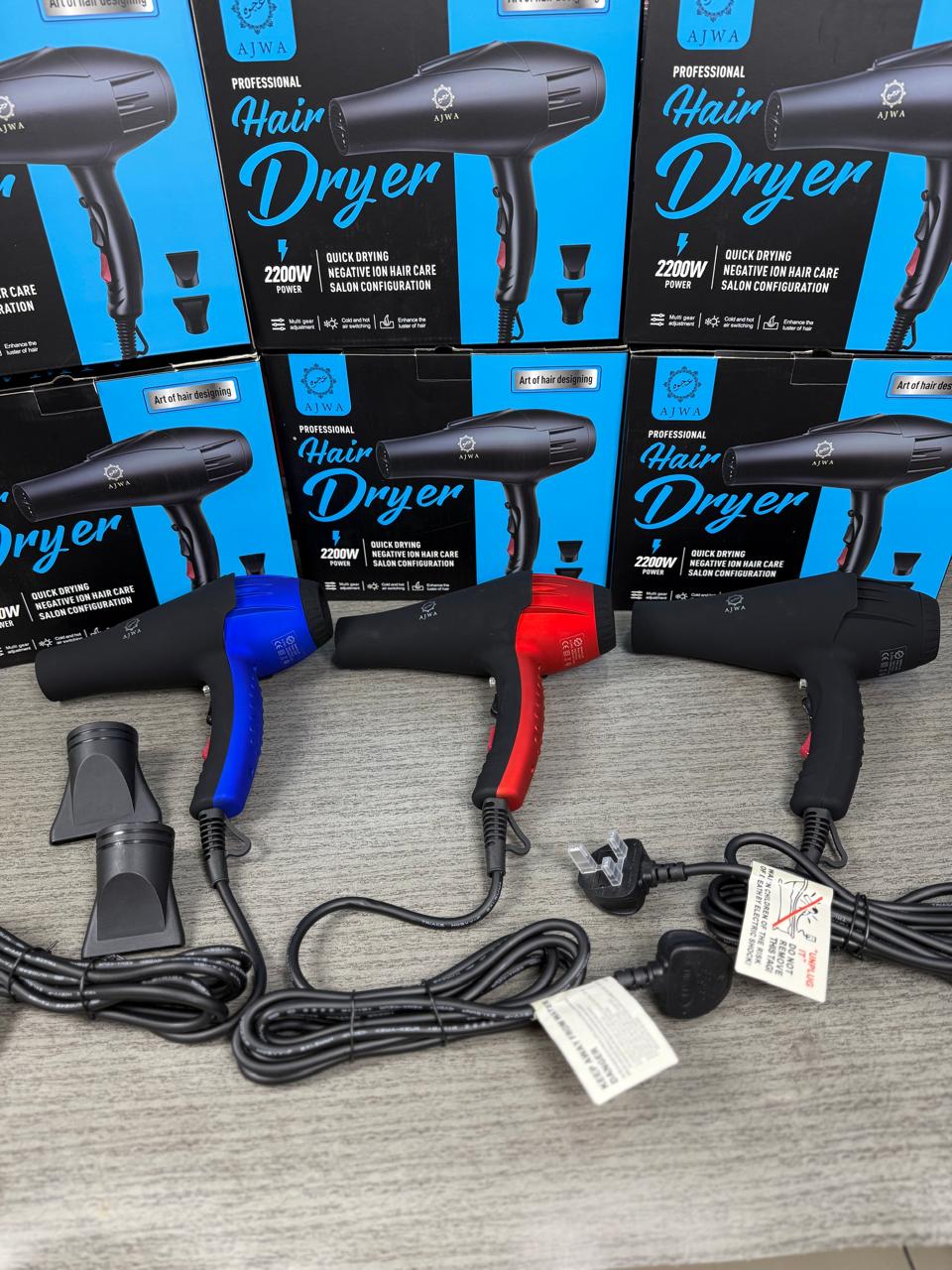 AJWA Professional Hair Dryer 2200W - Image 4
