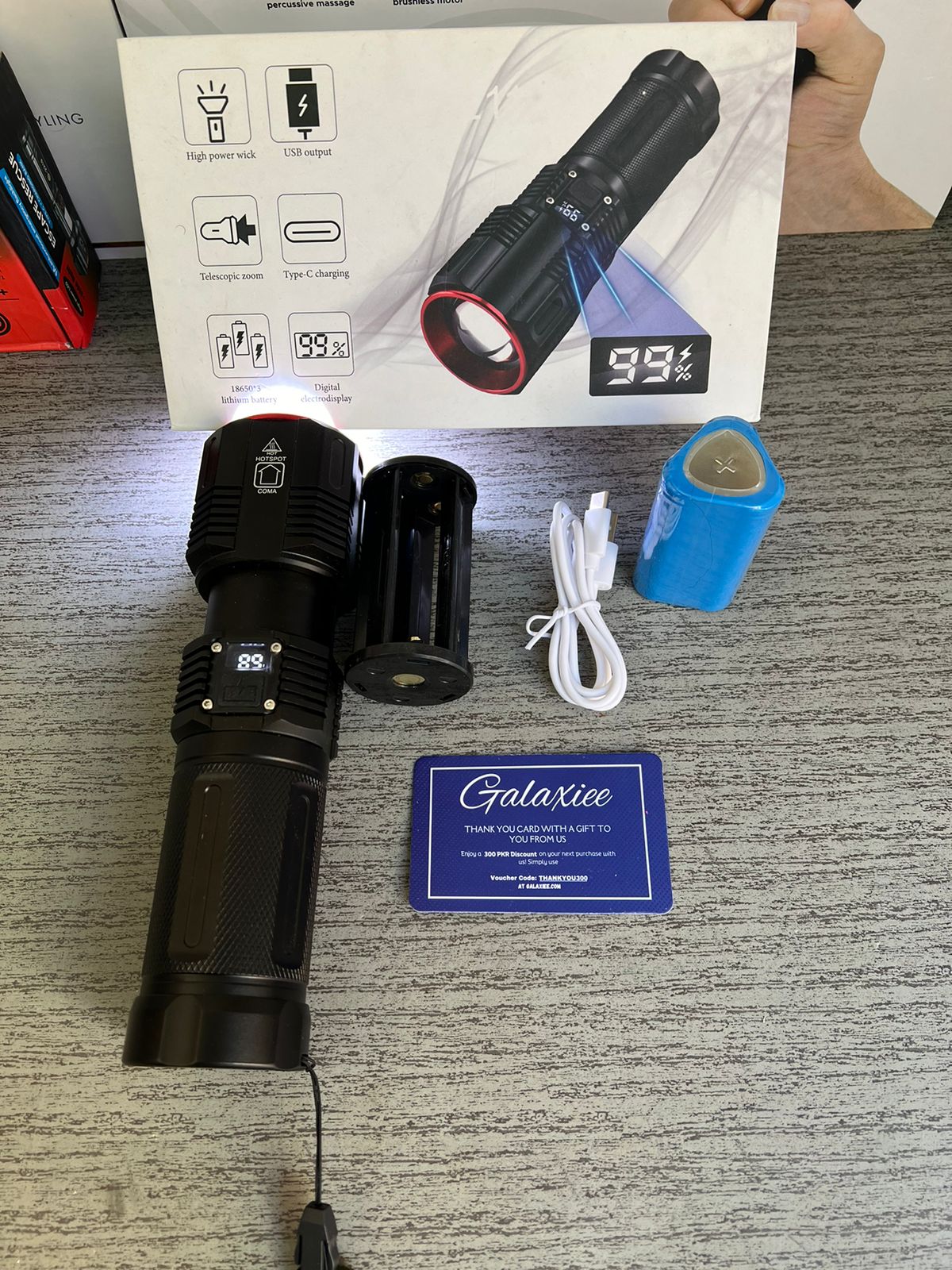 Heavy Duty DIGITAL FLASH LIGHT (TORCH ) Lot Imported - Image 8