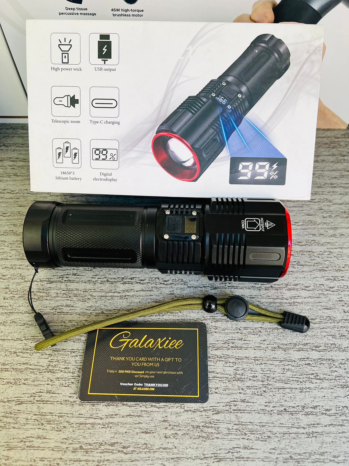 Heavy Duty DIGITAL FLASH LIGHT (TORCH ) Lot Imported - Image 9